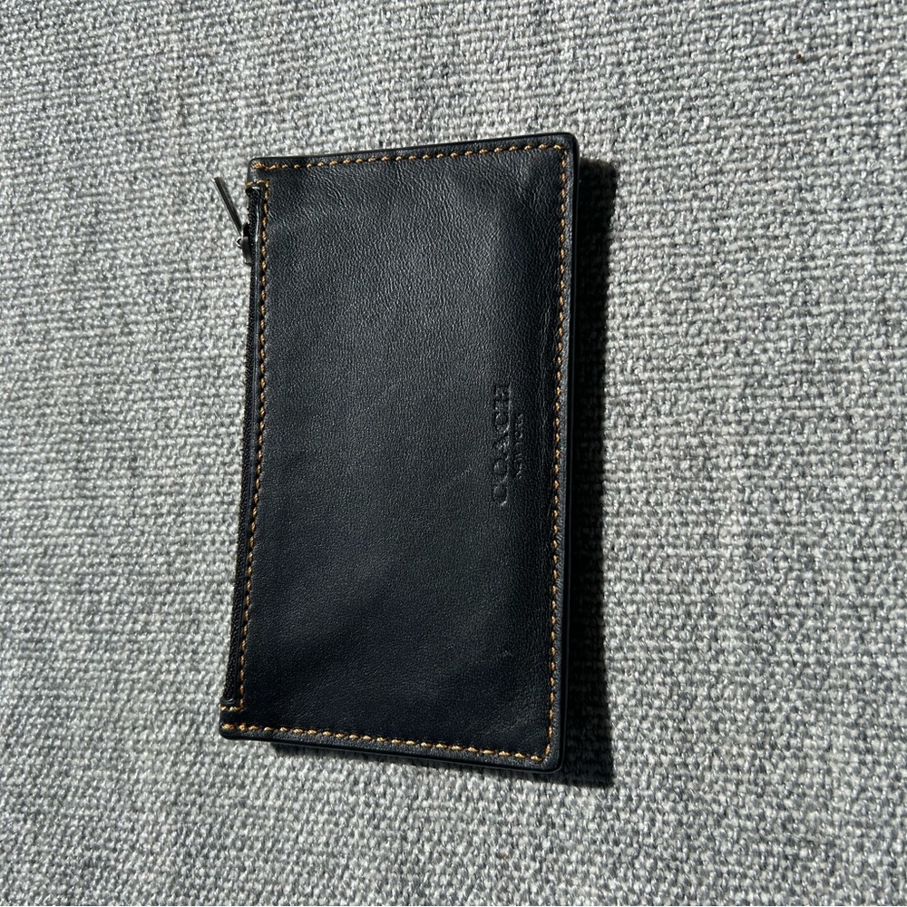 Coach Black Card Pouch